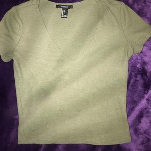 Forever 21 Olive Green Crop Top